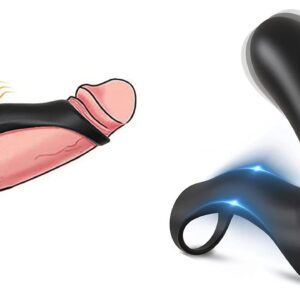 Penis Ring Vibrator with Stimulator | HlaccJoy Sex Toys